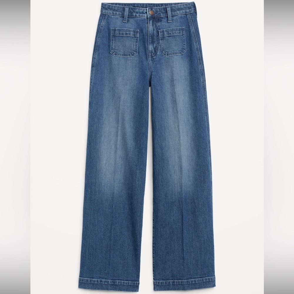 NWT Size 8 Extra High Waisted Trouser Wide-Leg Jean